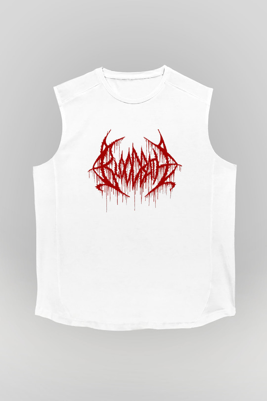 Bloodbath Beyaz Unisex Kolsuz Tişört