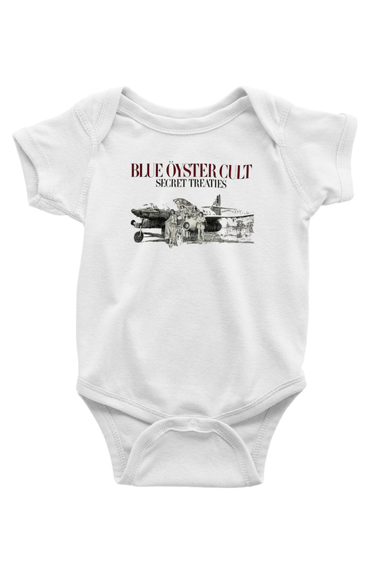 Blue Oyster Cult Baskılı Beyaz Unisex Bebek Body - Zıbın
