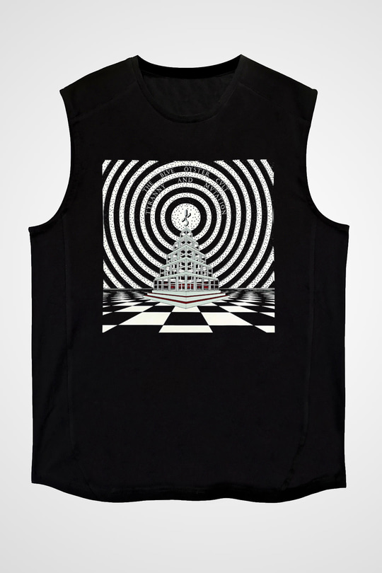 Blue Oyster Cult Baskılı Unisex Siyah Kolsuz Tişört - Tshirt