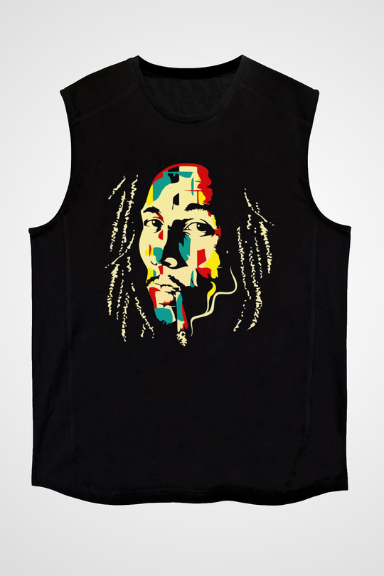 Bob Marley Siyah Unisex Kolsuz Tişört