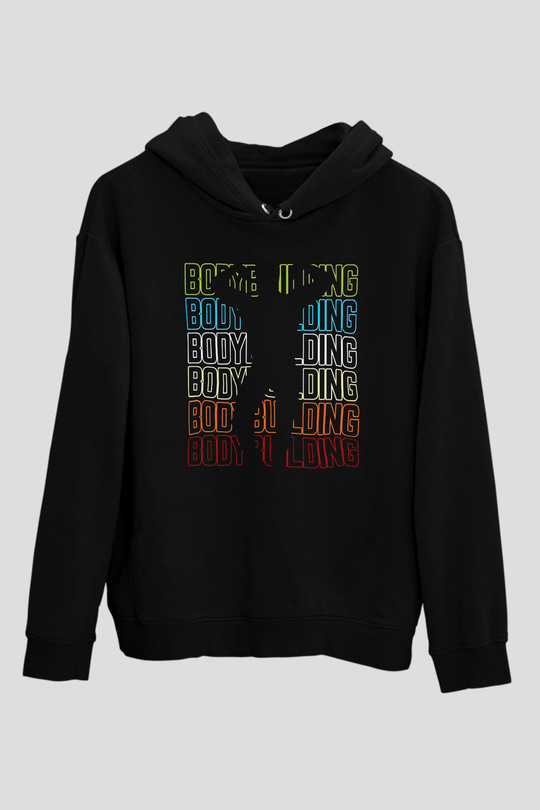 Body BuildingSiyah  Unisex Hoodie