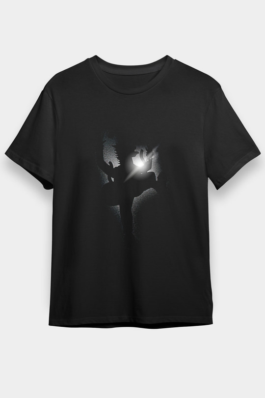 Bojack Horseman Baskılı Unisex Siyah Tişört - Tshirt