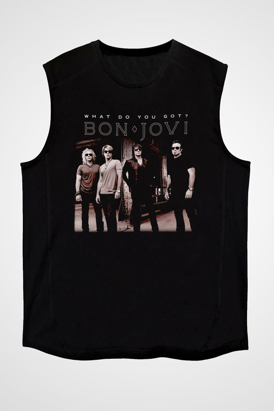 Bon Jovi What Do You Got Siyah Unisex Kolsuz Tişört