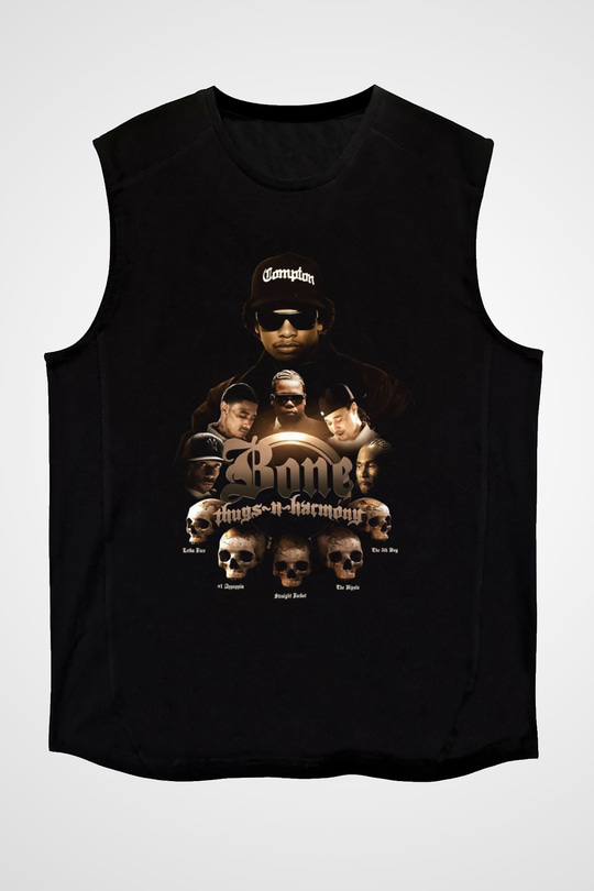 Bone Thugs-n-Harmony Siyah Unisex Kolsuz Tişört