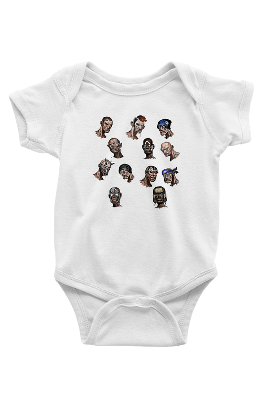 Borderlands Baskılı Beyaz Unisex Bebek Body - Zıbın