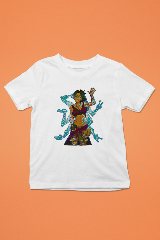 Borderlands Baskılı Beyaz Unisex Beyaz Çocuk Tişört - Tshirt