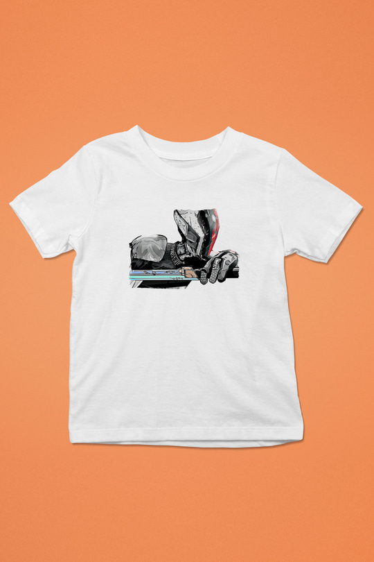 Borderlands Baskılı Beyaz Unisex Beyaz Çocuk Tişört - Tshirt