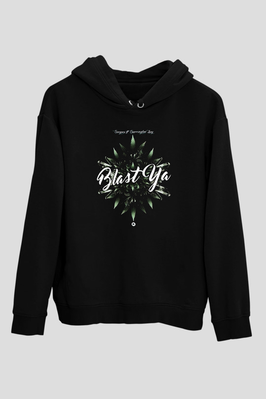 Borgore Siyah Unisex Kapüşonlu Sweatshirt