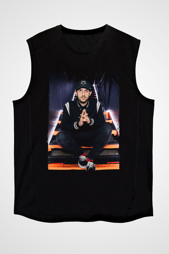 Borgore Siyah Unisex Kolsuz Tişört