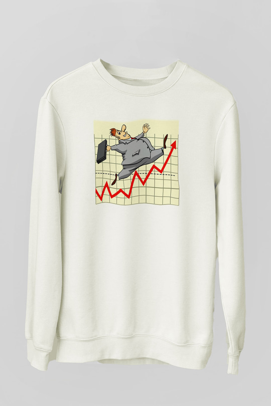Borsacı Beyaz Unisex Sweatshirt