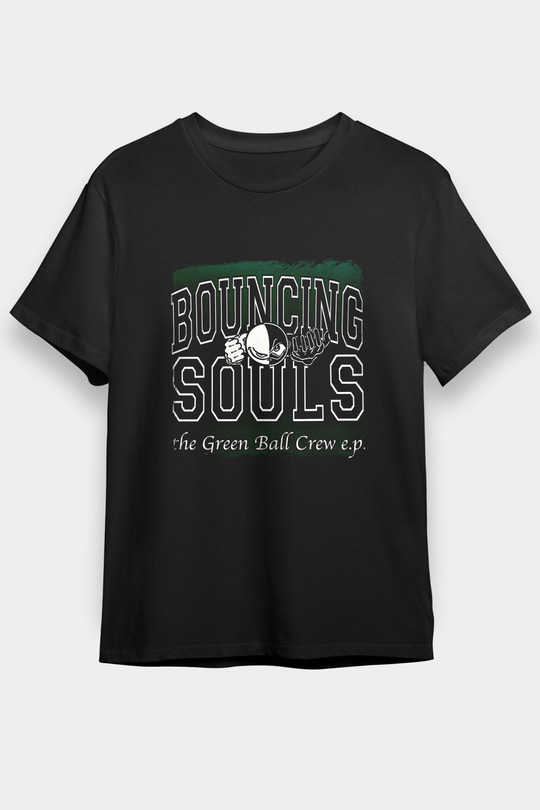 Bouncing Souls Baskılı Unisex Siyah Tişört