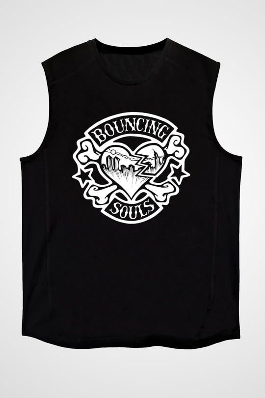 Bouncing Souls Siyah Unisex Kolsuz Tişört