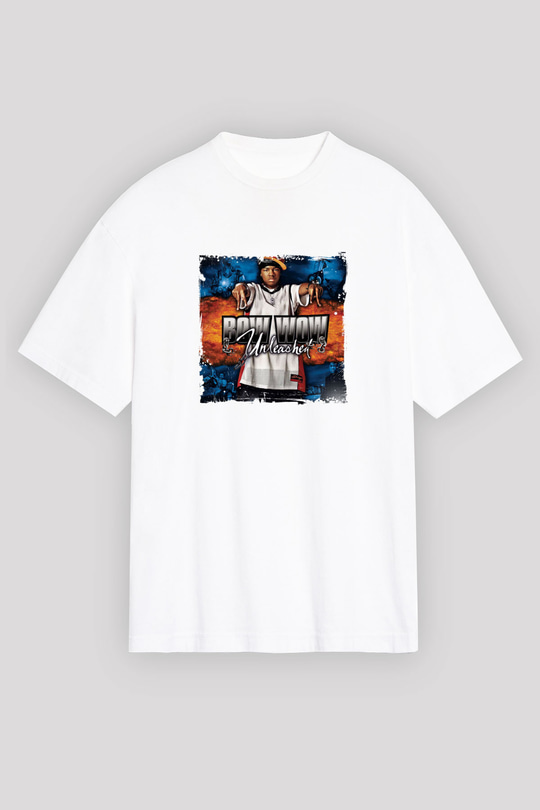 Bow Wow Baskılı Unisex Beyaz Tişört