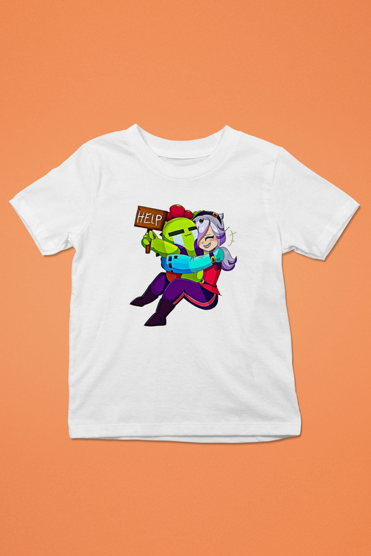 Brawl Stars Baskılı Beyaz Unisex Beyaz Çocuk Tişört - Tshirt