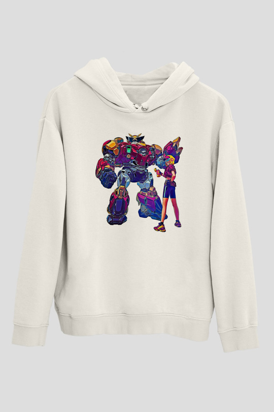 Brawl Stars Baskılı Beyaz Unisex Kapüşonlu Sweatshirt