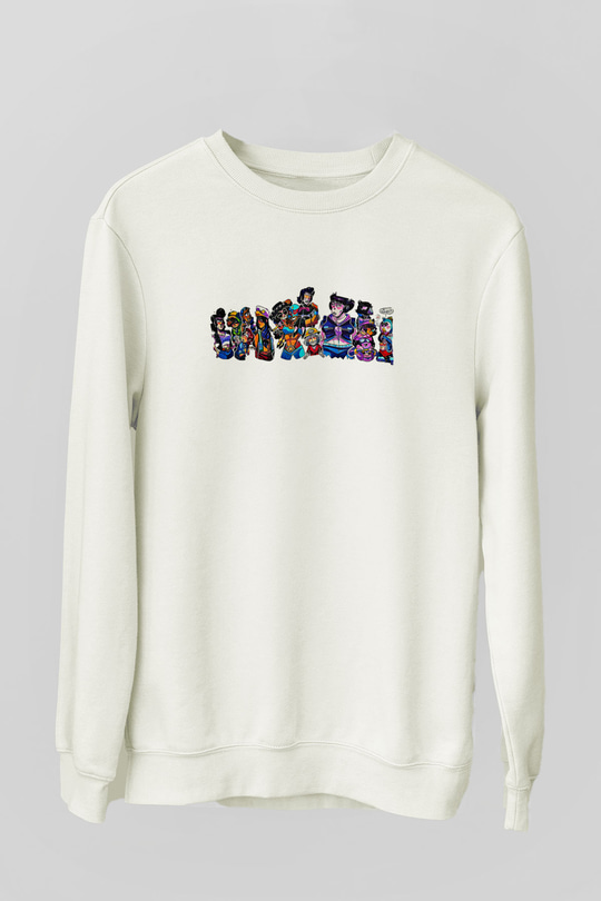 Brawl Stars Baskılı Beyaz Unisex Sweatshirt