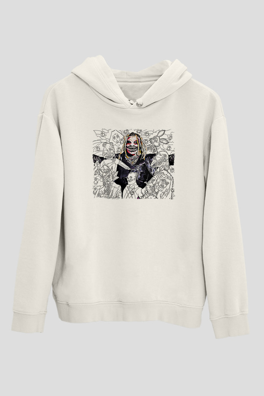 Bray Wyatt Baskılı Beyaz Unisex Hoodie
