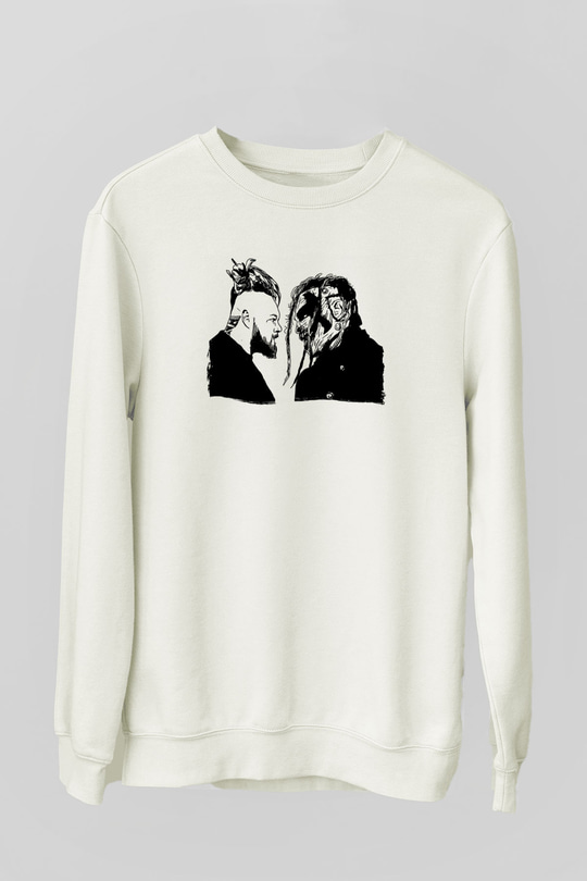 Bray Wyatt Baskılı Beyaz Unisex Sweatshirt
