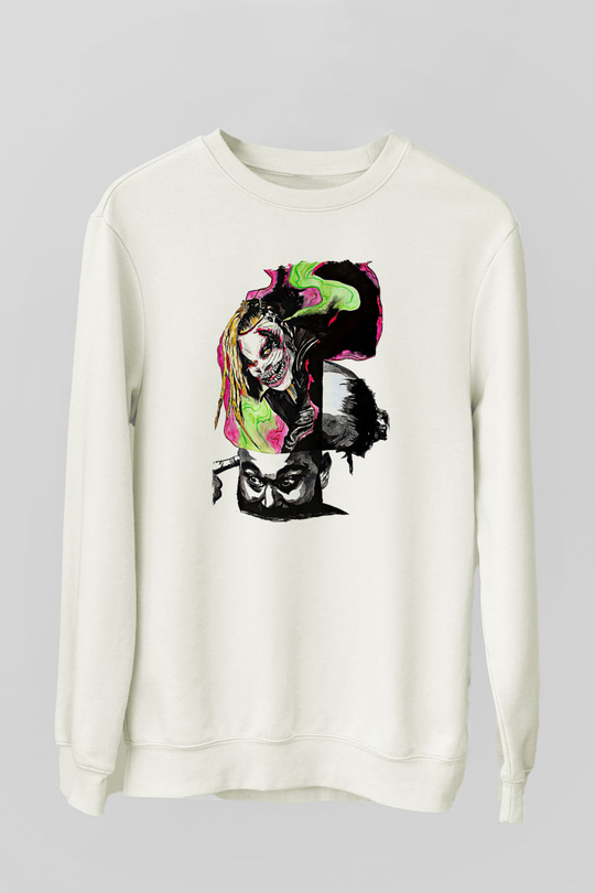 Bray Wyatt Baskılı Beyaz Unisex Sweatshirt
