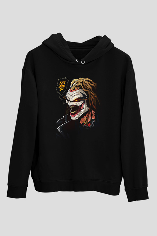 Bray Wyatt Baskılı Unisex Siyah Hoodie