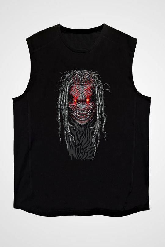Bray Wyatt Baskılı Unisex Siyah Kolsuz Tişört - Tshirt