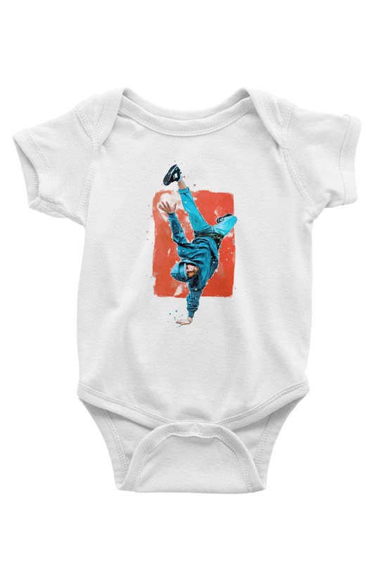 Breakdans Beyaz Bebek Body - Zıbın