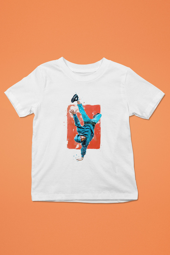 Breakdans Beyaz Unisex Çocuk Tişört