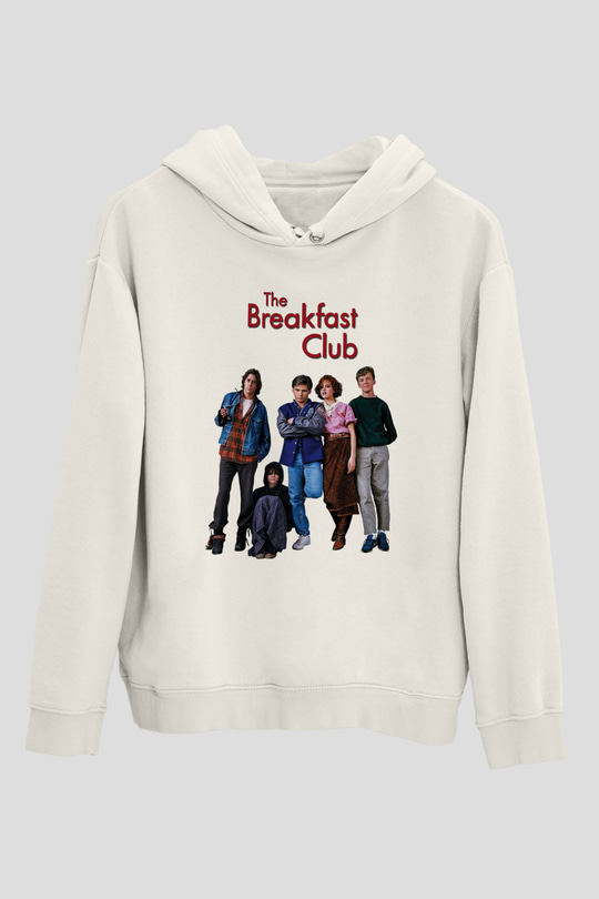 Breakfast Club Beyaz Unisex Kapşonlu Sweatshirt