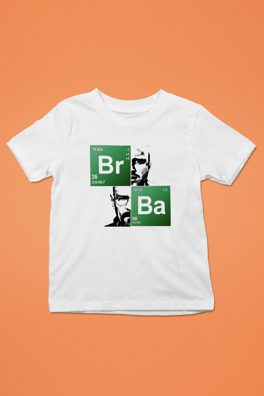 Breaking Bad Heisenberg Baskılı Beyaz Unisex Çocuk Tişört