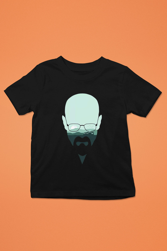 Breaking Bad Heisenberg Baskılı Siyah Unisex Çocuk Tişört