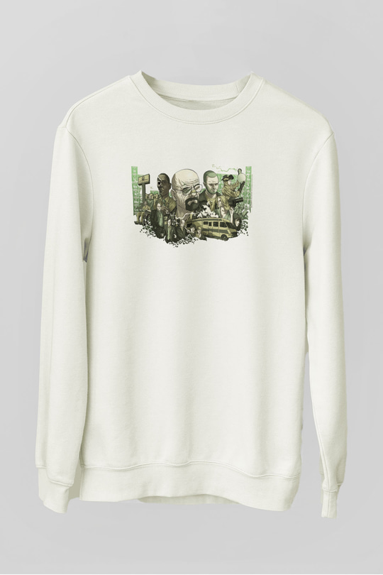 Breaking Bad Heisenberg Beyaz Unisex Sweatshirt