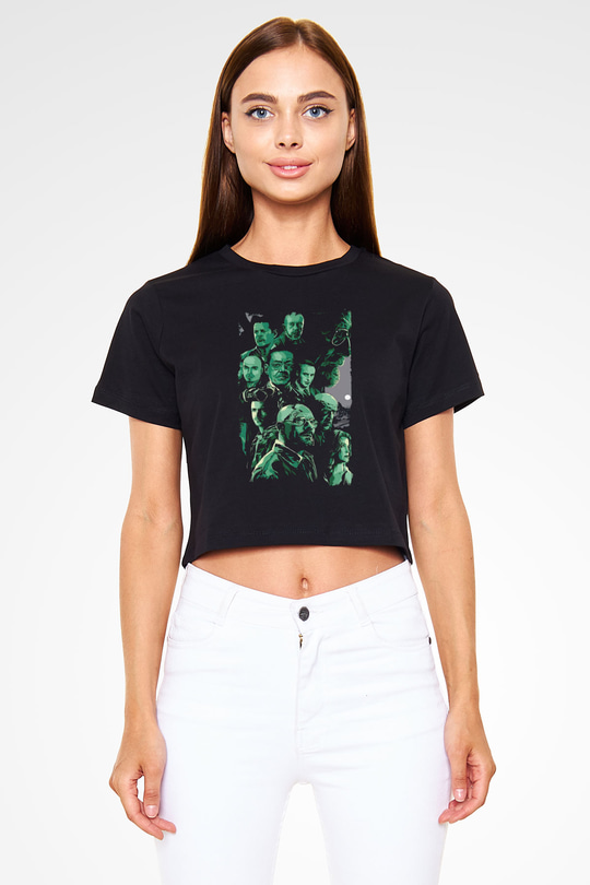 Breaking Bad Heisenberg Siyah  Crop Top Tişört