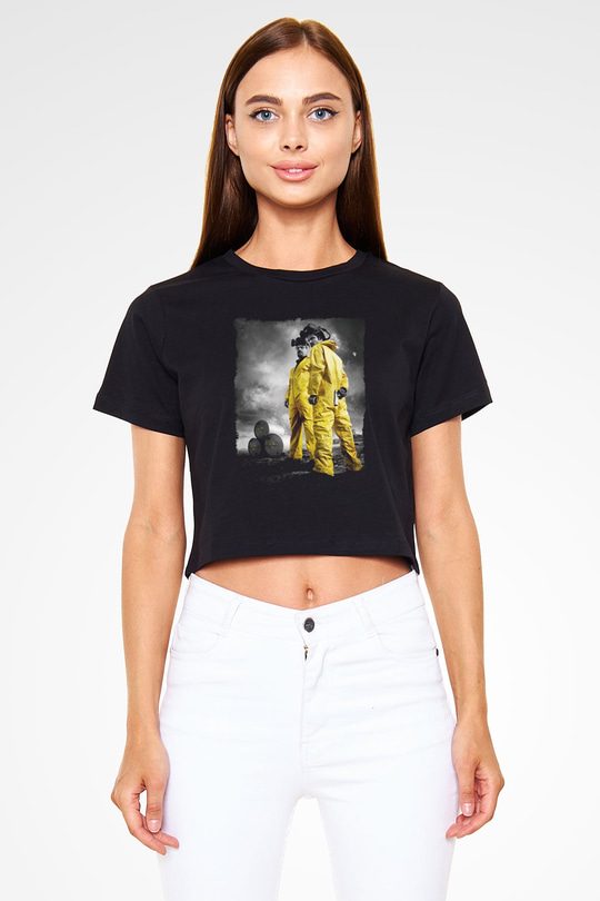 Breaking Bad Heisenberg Siyah  Crop Top Tişört