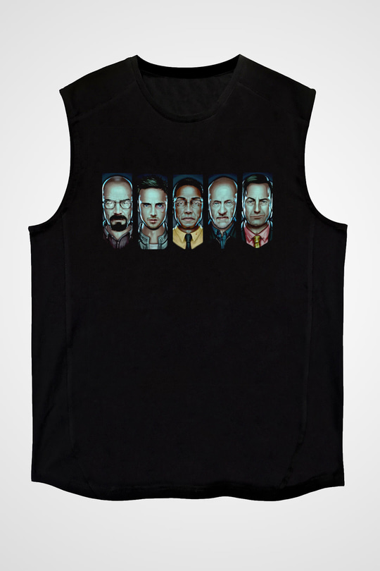 Breaking Bad Heisenberg Siyah Unisex Kolsuz Tişört