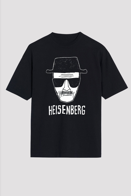 Breaking Bad Heisenberg Siyah Unisex Oversize Tişört T-Shirt
