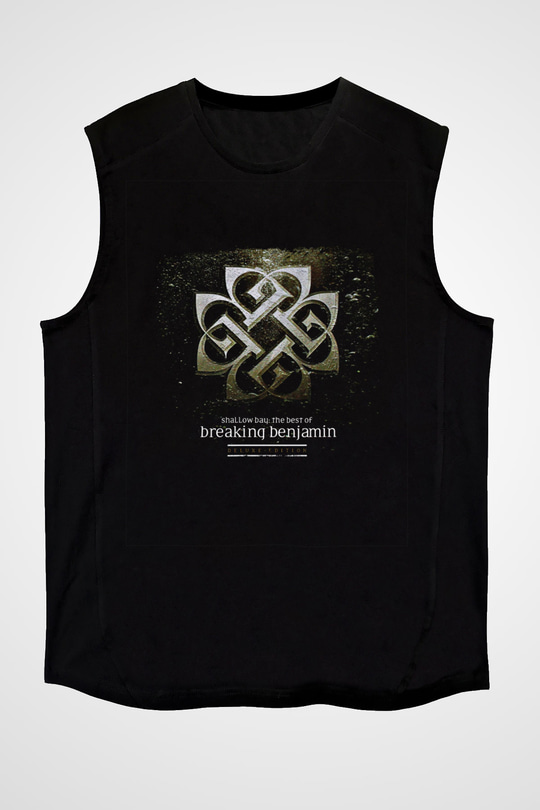 Breaking Benjamin Baskılı Unisex Siyah Kolsuz Tişört