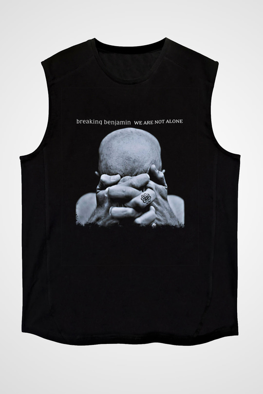 Breaking Benjamin Baskılı Unisex Siyah Kolsuz Tişört