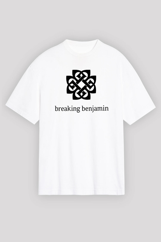 Breaking Benjamin Beyaz Unisex Oversize Tişört T-Shirt
