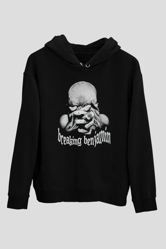 Breaking Benjamin Siyah Unisex Kapüşonlu Sweatshirt