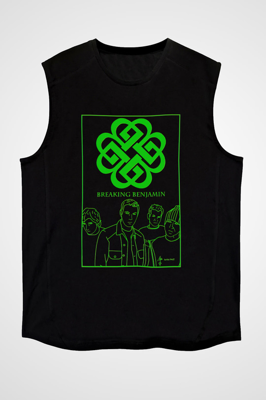 Breaking Benjamin Siyah Unisex Kolsuz Tişört