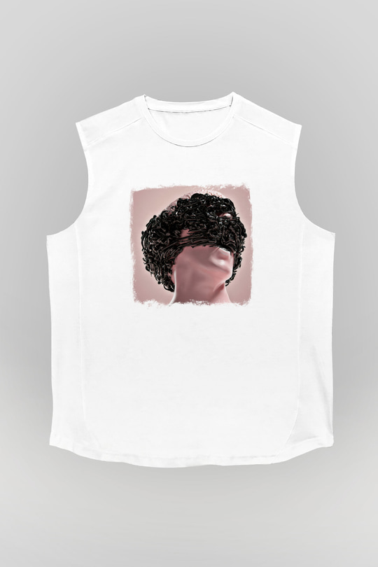 Bring Me the Horizon Baskılı Unisex Beyaz Kolsuz Tişört