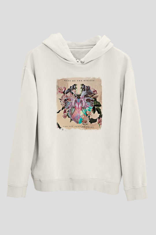 Bring Me the Horizon Baskılı Unisex Beyaz Hoodie