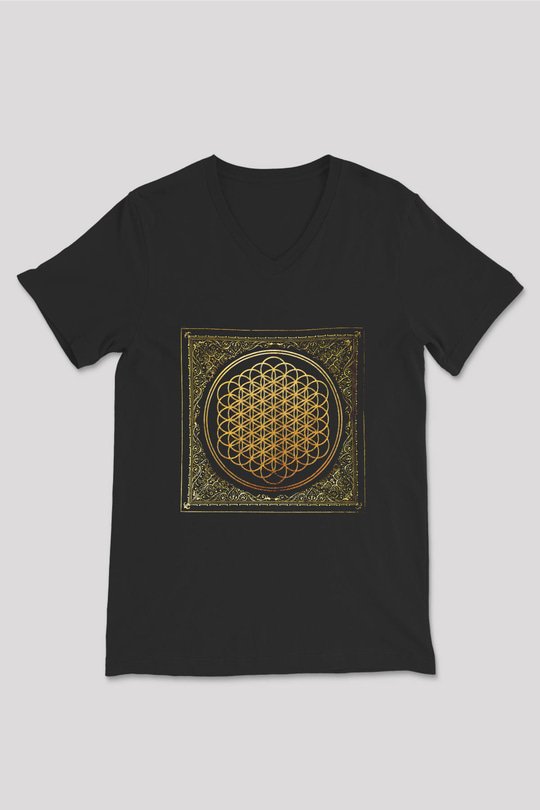 Bring Me the Horizon Baskılı Unisex Siyah V Yaka Tişört