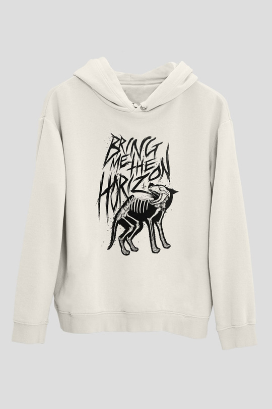 Bring Me the Horizon Beyaz Unisex Kapşonlu Sweatshirt