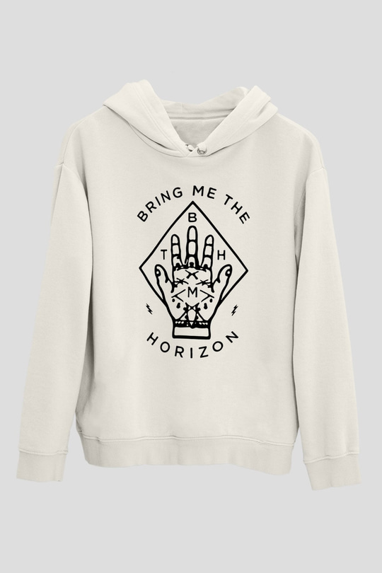 Bring Me the Horizon Beyaz Unisex Kapşonlu Sweatshirt