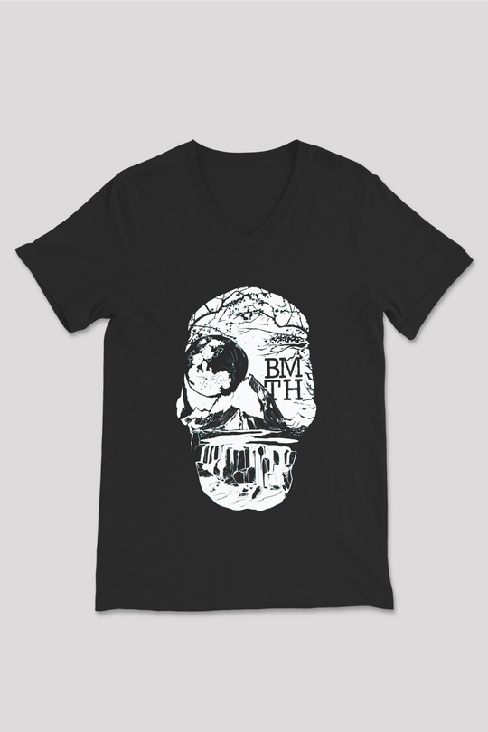 Bring Me the Horizon Siyah Unisex V Yaka Tişört T-Shirt