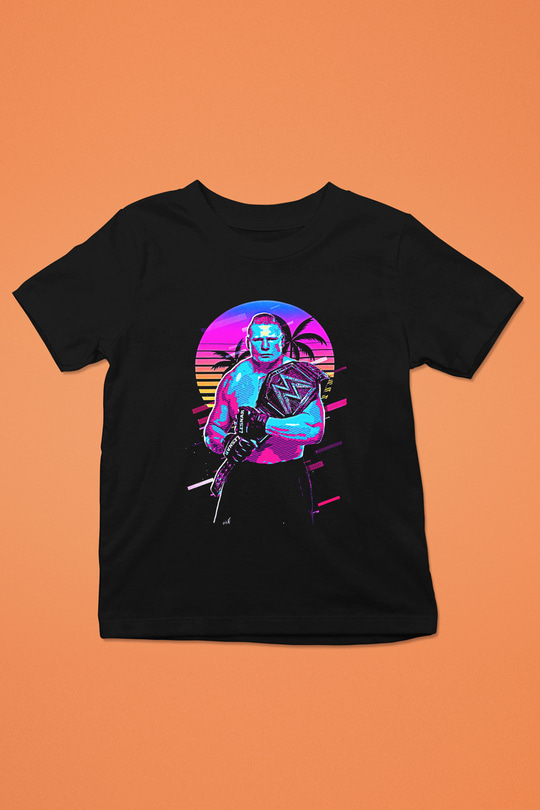Brock Lesnar Baskılı Unisex Siyah Çocuk Tişört - Tshirt