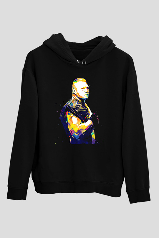 Brock Lesnar Baskılı Unisex Siyah Hoodie