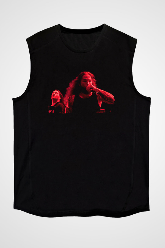 Broken Hope Baskılı Unisex Siyah Kolsuz Tişört - Tshirt
