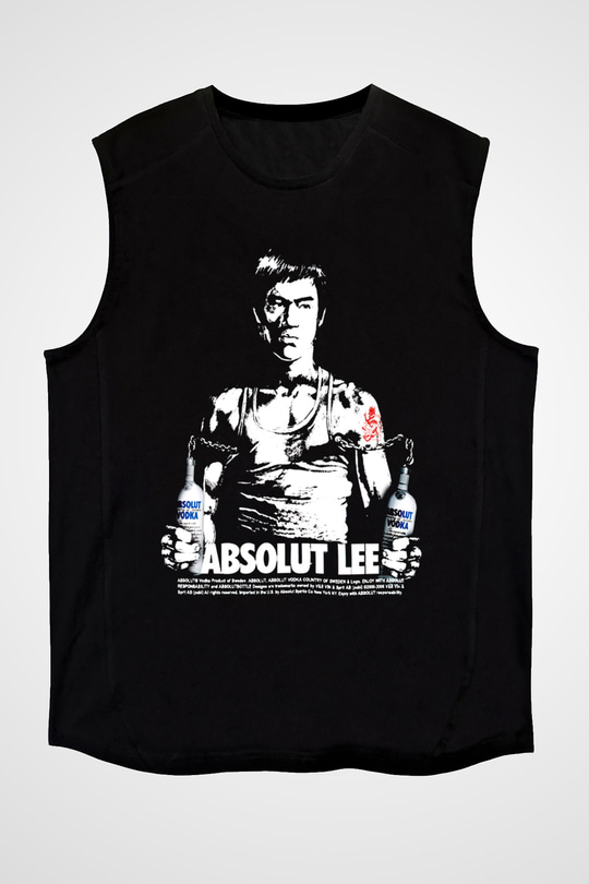 Bruce Lee Siyah Unisex Kolsuz Tişört